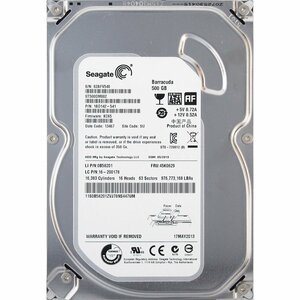 Seagate ST500DM002-1BD142-541 FRU:45K0629 3.5インチ SATA600 500GB 1877回 15652時間