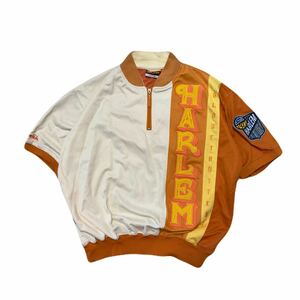 platinum fubu harlem globetrotters XL 半袖　ジャージ　ハーフジップ　バスケ　hiphop dead stock