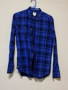 GAP ギャップ　メンズ　チェックシャツ　ブルー　古着　 アメカジ