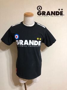 GRANDE グランデ プロトタイプ クルーネック Tシャツ トッス サイズL 半袖 黒 Jリーグ 応援