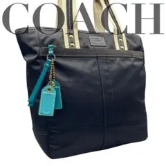 COACH ハンドバッグ シグネチャー 131 チャーム ロゴ ナイロン