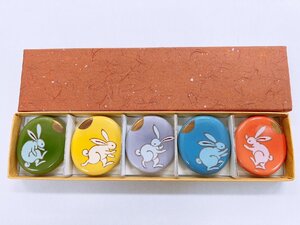 未使用品 箸置き 能登名産 うさぎ 月箸置き【TJ003】