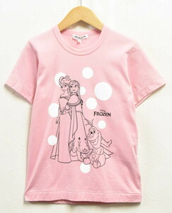 【AD2014】日本製 コム・デ・ギャルソン×ディズニーアナと雪の女王 半袖Tシャツ ピンク レディースS(25324