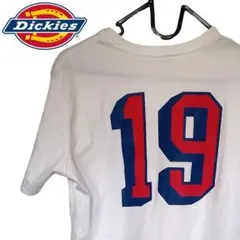 Dickeies　ディッキーズ　Tシャツ　白　S　バックロゴ　プリント《441》