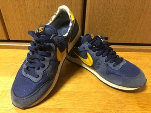 【 NIKE 】 ナイキ ワッフル　メンズ　シューズ　スニーカー　２６．５cm　ネイビー　観賞用　ジャンク