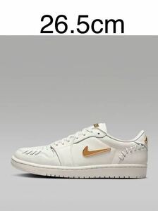 (新品) Nike WMNS Air Jordan 1 Low Method Of Make White/Gold 26.5cm FN5032-100