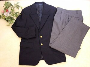 美品☆POLO RALPH LAUREN【ラルフローレン】160キッズフォーマルセット☆ブレザー☆ズボン☆金ボタン☆ネイビー☆卒業入学☆