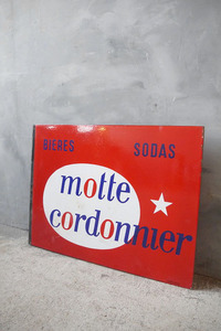 アンティーク　フランス　motte　cordonnier　ホーロー看板　プレート　店舗什器