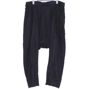 THEE OLD CIRCUS リネンサルエルパンツ サイズ2-3 ブラック 0131 ジオールドサーカス linen pants