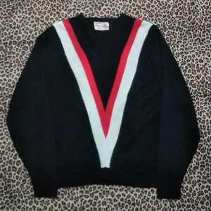 ★Glen Dee VINTAGE Vライン ロカビリーセーター V-KNIT ヴィンテージ クリームソーダ ペパーミント 元ネタ