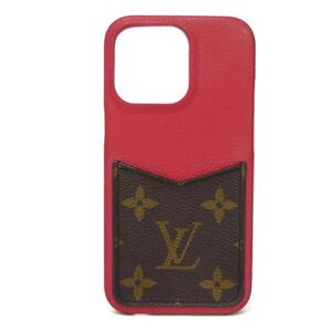 1円スタート〜 直営店購入 LOUIS VUITTON ルイヴィトン iPhone13Pro ケース レッド M81225