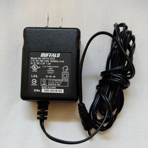 ACアダプター　バッファロー　BUFFALO AC INPUT 100-120V 50/60Hz 0.4A OUTPUT DC3.3V 1.2A