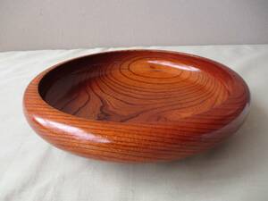 木皿【漆器】：木製の皿・木彫うるし塗装・けやき天然木・木工・美術工芸品・民芸品
