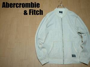 Abercrombie & FitchジップアップスウェットジャージトップXLライトグレー正規アバクロンビー&フィッチ裏起毛ATPトラックジャケット