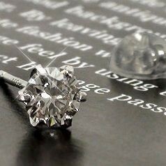 片耳ピアス ダイヤモンド*0.2ct プラチナ900 pt900 ソリティア 片方ピアス セカンドピアス 一粒 片側 レディース アクセサリー