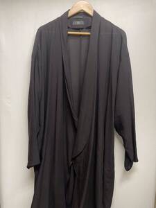 【Y‘s ワイズ】 YY-C03-228 240SS CELLULOSE LAWN SHAWL COLLAR COAT コート ブラック 無地 2 セルロース デザイナーズ 2407oki k