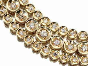 1円～【ジュエリー極】超豪華な煌めき！良質天然ダイヤモンド3.00ct 超高級K18YGフルエタニティネックレス a1171vim【送料無料】