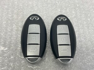 希少 INFINITI インテリジェントキー 3ボタン 2個 インフィニティ サイドくぼみ リアゲート 検キーレス 日産 北米 USDM 輸出 逆輸入