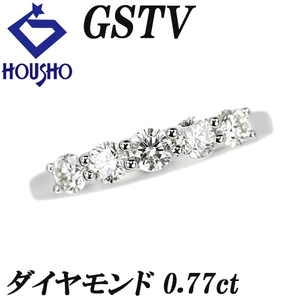 年末大感謝祭【最大50%OFF】GSTV ダイヤモンド リング 0.77ct Pt950 ブランド 送料無料 美品 中古 SH122723