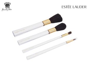 エスティローダー 化粧筆 メイクアップブラシ 4本セット チーク フェイス アイシャドウ リップ ESTEE LAUDER 【Used 開封品】