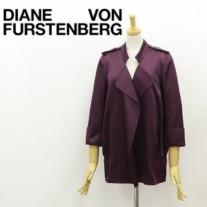 ◆DIANE von FURSTENBERG ダイアンフォン ファステンバーグ CHEFLY シルク 七分袖 ボタンレス ジャケット 0