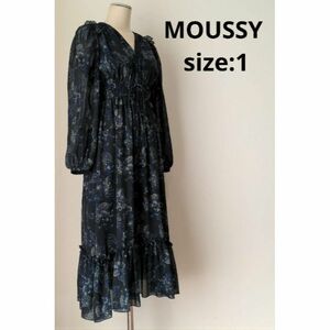 マウジー moussy ペイズリー柄 フリル ワンピース 総柄 レディース 1