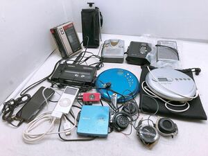 【ジャンク】ポータブルプレイヤー まとめ売り ウォークマン MD CD カセット iPod 携帯ラジオ WALKMAN SONY Apple Panasonic 現状