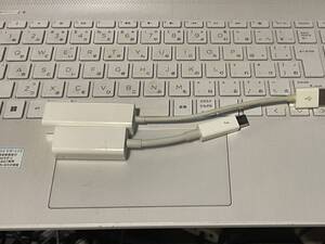 Apple 純正 USB Ethernet アダプタ A12773 /Thunderbolt Ethernetアダプタ A1433 セット