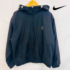 NIKE ナイロンジャケット リバーシブルレディースMブラック黒 ホワイト白美品