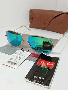 1円【現状品/ケース付】Ray-Ban レイバン サングラス　RB3362 COCKPIT ミラーレンズ　タグ有り　メンズ　