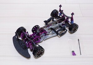 美品 1/10 OVERDOSE SSGカーボン TC-D CV ドリフト シャーシ オプションパーツ多数付