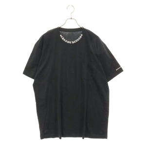 CHROME HEARTS クロムハーツ NECK LOGO S/S TEE ネックロゴ プリント 半袖カットソー Tシャツ ブラック