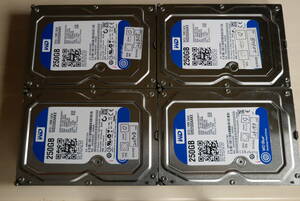 ４台セット WD 250GB WD2500AAKX 3.5インチHDD SATA⑨