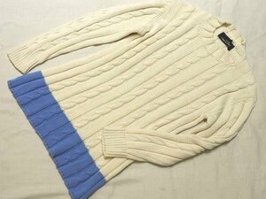 美品 C63 tricot COMME des GARCONS トリコ コムデギャルソン レディース 長袖 ニット ◇ バイカラー セーター トップス ▼ 6H