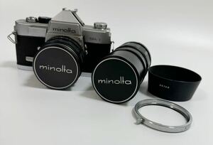 MINOLTA フィルムカメラ SR-1 ROKKOR-PFレンズ、レンズフード