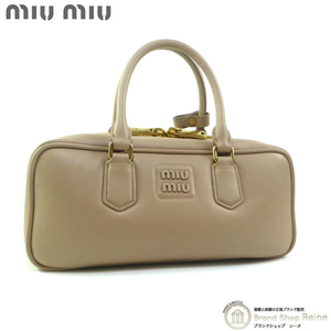 ミュウミュウ （MIUMIU） アルカディ レザー ハンド ショルダー バッグ 5BB148 CAMMEO（中古）