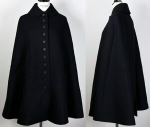 ALAIA melton wool round collar poncho coat size 36 アライア メルトン ポンチョ コート フランス製 b8553