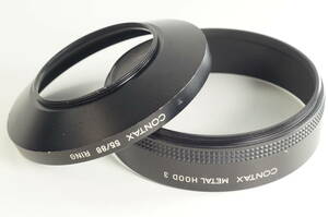 RBGF04『並品』CONTAX 55／ 86 RING コンタックス 55 ／86 リング 86mm CONTAX METAL HOOD 3　コンタックス フード