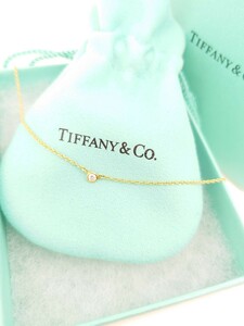 TIFFANY ティファニー バイザヤード ダイヤモンド ネックレス　k18YG