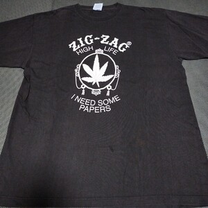 zig zag Tシャツ west wear high life GFL XL マリファナ　ガンジャ　ジグザグ