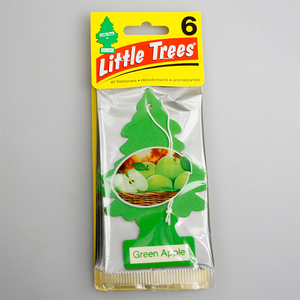 お得な6枚組 リトルツリー グリーン アップル Little Trees 芳香剤 エアフレッシュナー 車 部屋 吊り下げ USA【メール便 送料無料】