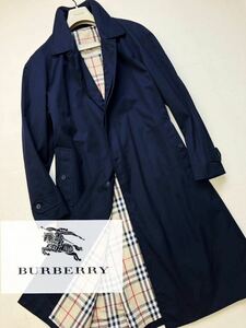 h13 【近年モデル!!】イングランド製!! 15万●超美品　BURBERRY LONDON●ステンカラーコート バーバリーコート メンズ 撥水性抜群!! 52.XL