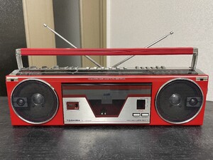 東芝 ボンビートミニ TOSHIBA BOM BEAT mini RT-S65 赤色 FM/AMステレオラジオカセットレコーダー 2way 4speaker 昭和レトロ