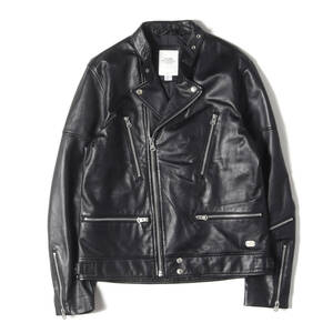 CRIMIE クライミー ジャケット サイズ:M ラムスキンレザー セミダブル ライダースジャケット (LAMB LEATHER SEMI W RIDERS JACKET)