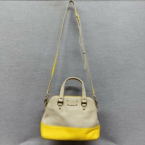 D462 kate spade new york new york ケイトスペード 2WAY ハンド ショルダー バッグ バイカラー グローブコート メイス