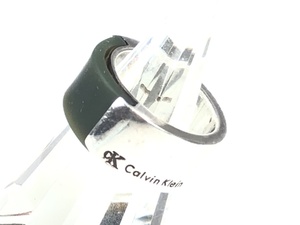 カルバンクライン　Cakvin　Klein　リング　指輪　サイズ12号　シルバー925/カーボン素材　YAS-4861
