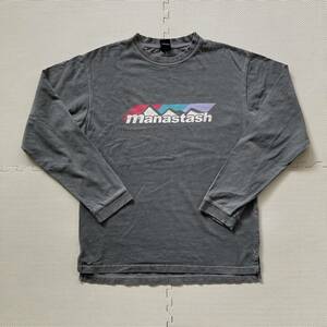 MANASTASH マナスタッシュ ロンT 長袖Tシャツ スミクロ L