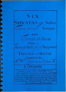 クロフト 6つのソナタ (ファクシミリ 自筆譜 ヴァイオリン、フルート/リコーダー、チェンバロ) 輸入楽譜 Croft Six Sonatas 洋書
