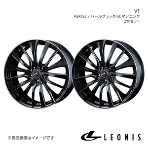 LEONIS/VT オデッセイ RB3/RB4 アルミホイール2本セット【18×7.0J 5-114.3 INSET53 PBK/SC】0036363×2