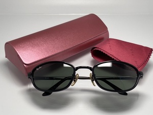 B&L RAY-BANボシュロムレイバン ビンテージインサートサングラス RB3046 W3140 黒ブラック/G-15 BL砂打 VINTAGE メタル ケース付